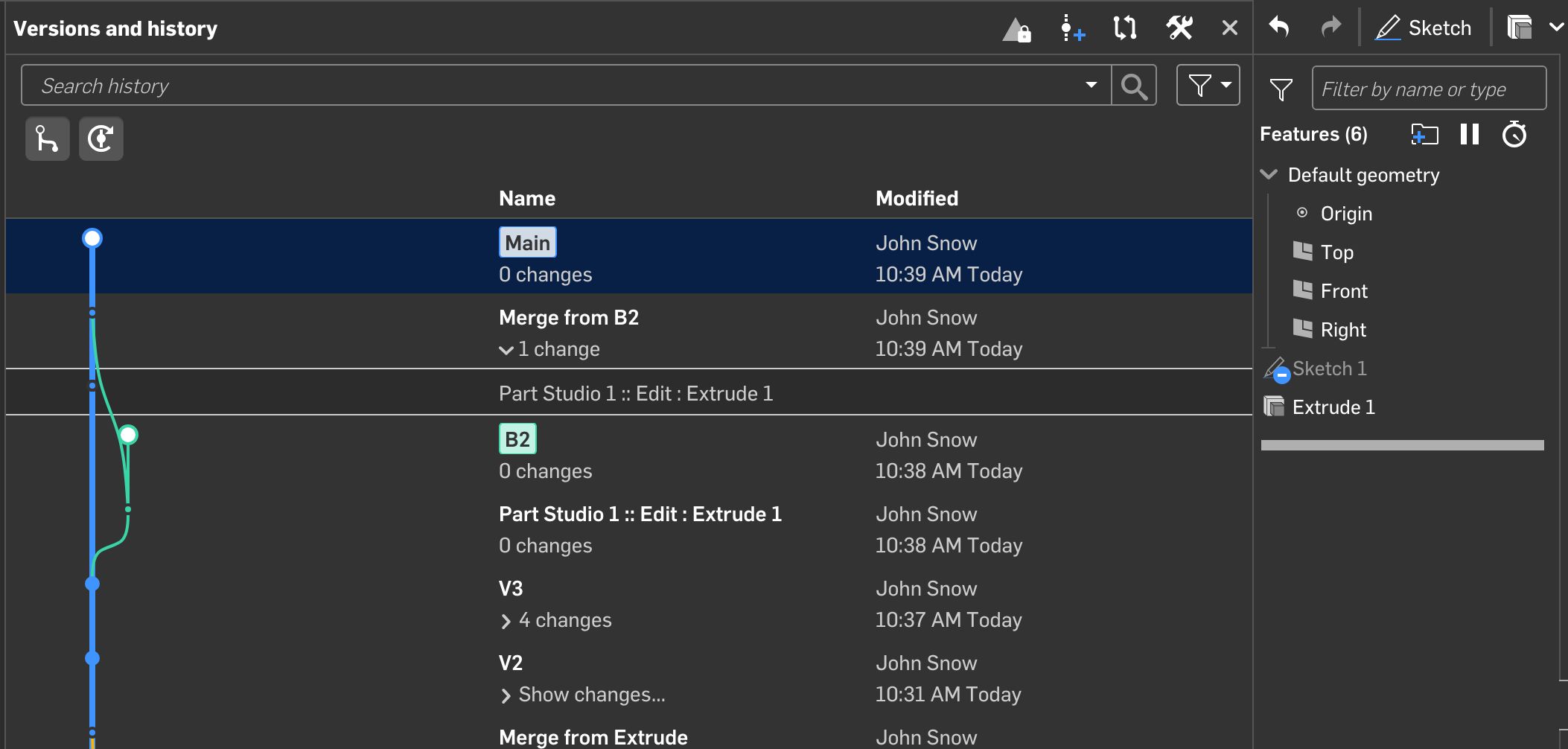 OnShape direct merge